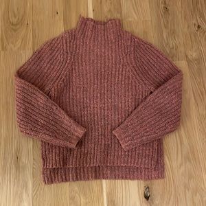 Nordstrom Leith Pink Turtleneck Sweater